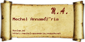 Mechel Annamária névjegykártya